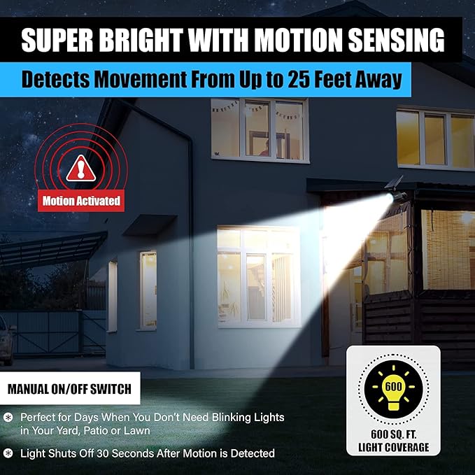 Bell+Howell Bionic Spotlight Original LED Solar Outdoor Lights with Motion Sensor Super Bright Outdoor Solar Lights Waterproof Landscape Lighting for Yard, Garden Outdoor Lighting As Seen On TV