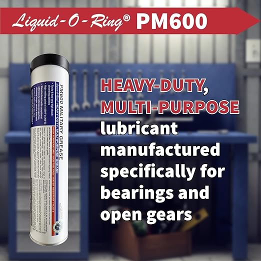 PM600 Multi-Purpose Grease for Bearings, Open Gears, and More (14oz) – Water-Resistant, High Temperature and Shock Absorption Rating, Made in The USA