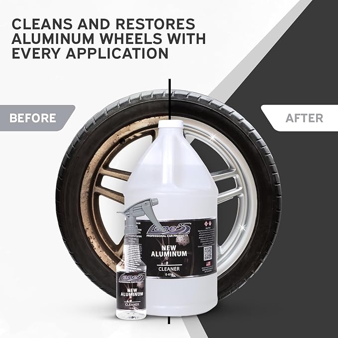 LANE'S New Aluminum Car Wheel Cleaner | Acid Rim Cleaner and Brightener | Brake Dust, Oxidation & Rust Remover for Motorcycles, Cars, Trucks | Shines & Eliminates Hard Scrubbing | 16oz, 2 Pack
