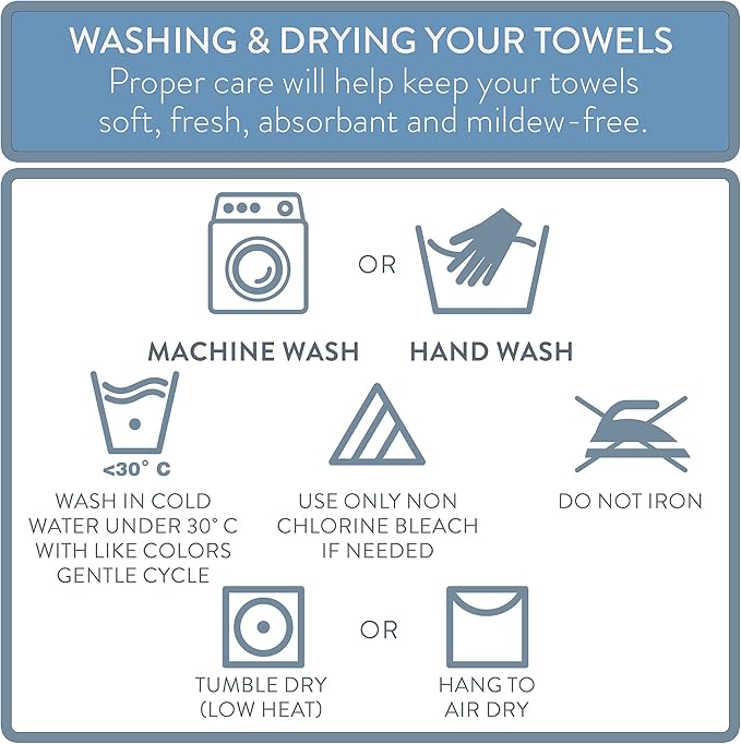 NY Loft 100% Cotton Hand Towel 6 Pack | Super Soft & Absorbent Quick-Dry Hand