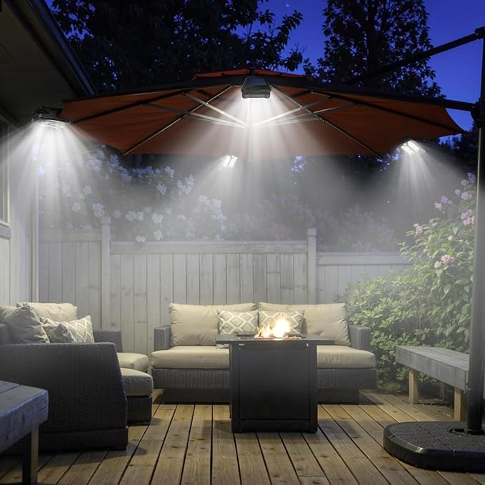 Tryme Small Solar Lights for Chain Link Fence, Outdoor Motion Sensor Clip-on Solar Lights for Garden, Gate, Deck, Step, Patio, Camping, Waterproof, 2 Pack