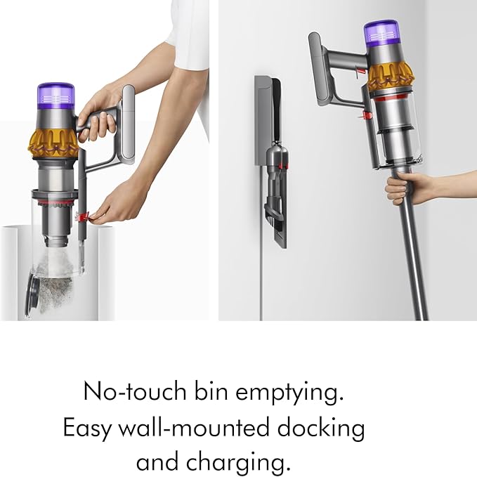 Dyson V15 Detect Plus Cordless Vacuum, Illumination Reveals dust, 240AW, 3 Power Modes, Up to 60 Minutes,² Deep Cleans Hard Floors and Carpets, Detangles pet Hair, Converts to Handheld