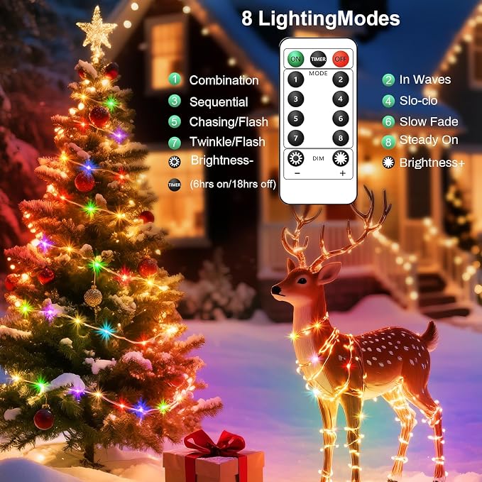 2 Pack USB Plug in Fairy String Lights,16ft 50 LED Copper with Remote and Timer, 8 Modes Waterproof Twinkle String Lights for Bedroom Indoor Party Wedding Christmas Decoration