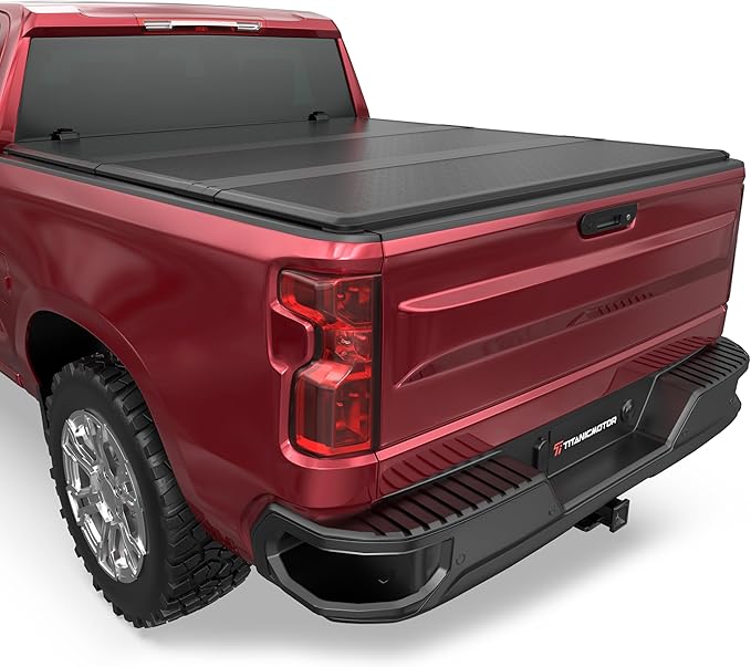Fiberglass Hard Tri Truck Bed Tonneau Cover Compatible for 2007-2013 Chevy Silverado/GMC Sierra 1500 Fleetside 3-Fold 5.8FT 69.3Inch