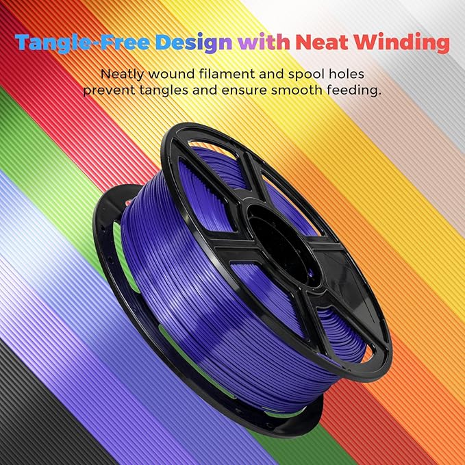 Flashforge 3D Printer Filament Silk PLA 1.75mm 1kg Spool-Dimensional Accuracy +/- 0.02mm (Blue)