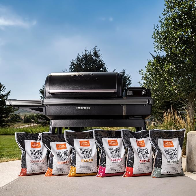 Traeger Grills Apple 100% All-Natural Wood Pellets for Smokers and Pellet Grills, BBQ, Bake, Roast, 18 lb. Bag (Pack of 3)