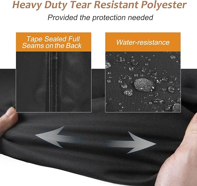 NettyPro Grill Cover for Outdoor Grill 44 inch Waterproof Heavy Duty Gas BBQ Cover for Outside Weber, Char-Broil, Brinkmann, Jenn Air, Nexgrill 2 Burner Barbecue, Black