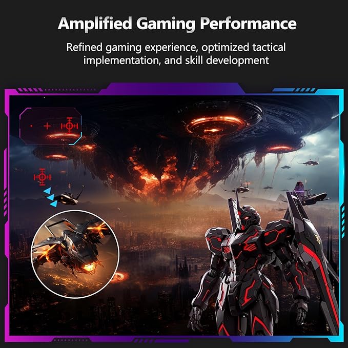 Z-Edge 24 inch 240Hz 165Hz Gaming Monitor, FHD 1080p, MPRT 1ms, IPS Monitor Gaming, 350nits, 16.7M Colors, 99% sRGB, UG24PJ Frameless Bezel, DP x1, HDMI x1(Black)