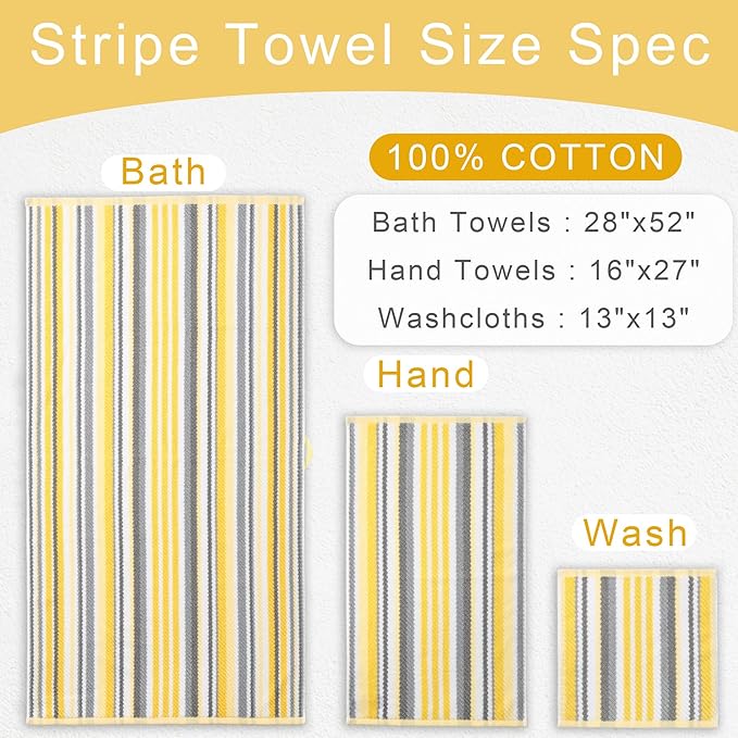 Bath Towels with Hanging Loops, Quick Dry, Absorb & Lightweight, 1 Bath 28"x52"