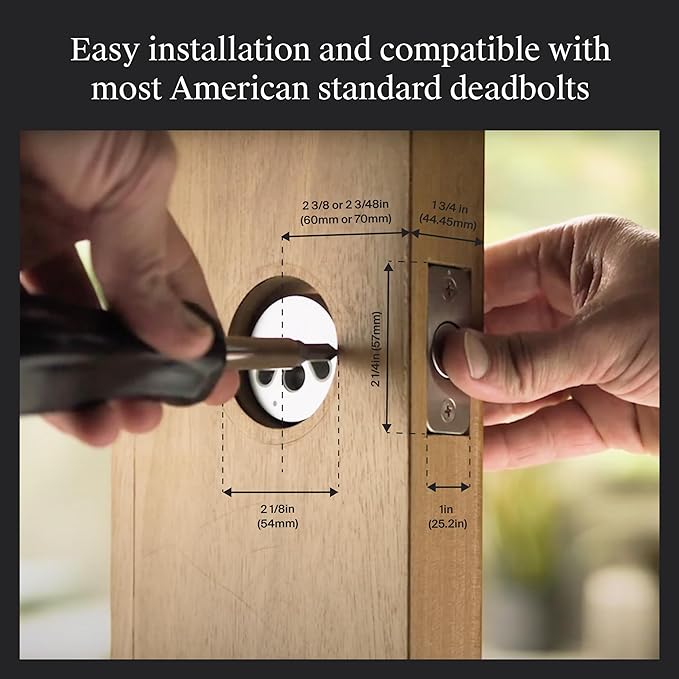 Level Bolt (Matter) Smart Deadbolt – Make Your Lock Smart Without Changing Keys or Hardware – Matter-Over-Thread, Keyless Entry & Remote Access via Apple Home, Google Home, Alexa, and for SmartThings