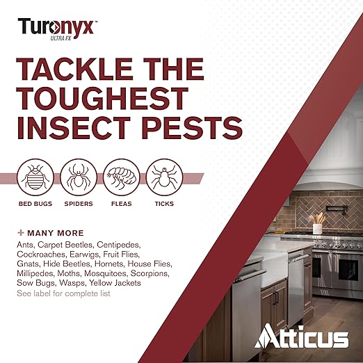 Atticus Turonyx Ultra FX Insecticide – Compare to Leading Brand – Pest Control for Indoor and Outdoor Use – Ants, Beetles, Roaches, Spiders, Fleas, Flies, Ticks (900 mL)