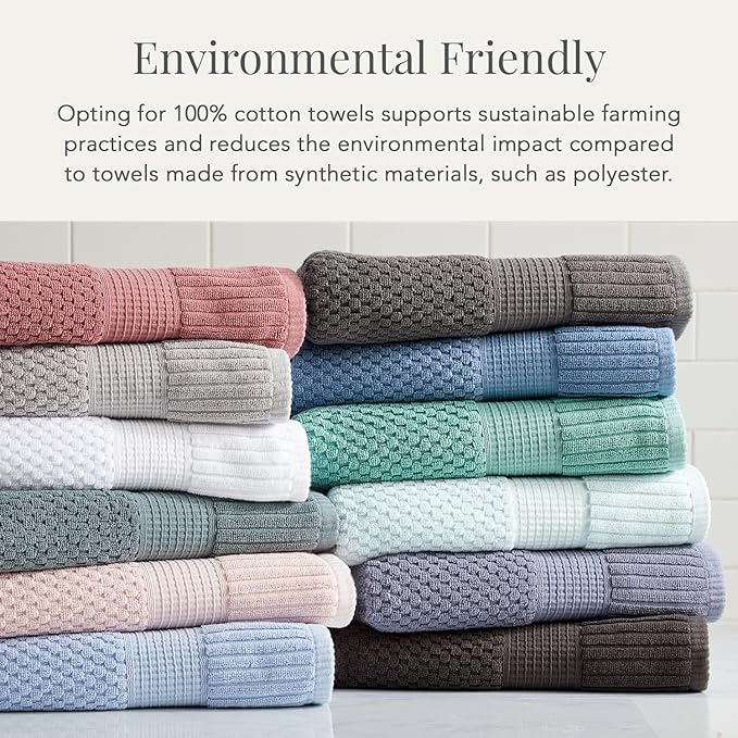 NY Loft 100% Cotton Towel Set 6 Piece | Super Soft & Absorbent Quick-Dry 2 Bath