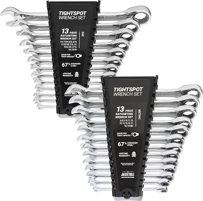 Jaeger 26pc TIGHTSPOT Ratcheting Wrench Master Set - Metric & Inch/SAE Combination Sizes