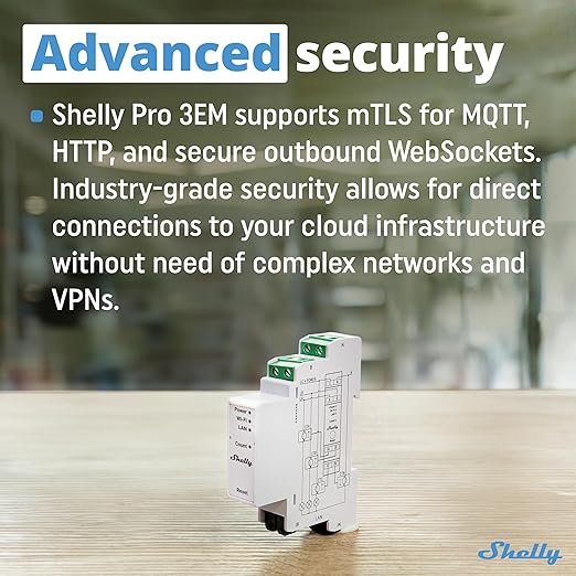 Shelly Pro 3EM (400A) | Wi-Fi & LAN, 3-Phase Smart Energy Meter | 2-Way Consumption | Home Automation | Bluetooth Gateway | Compatible with Alexa & Google Home | No Hub Required | Solar Panels