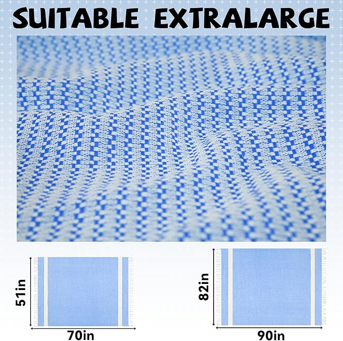 Breathable Bedspread Woven Blanket Extra Large Lightweight Soft Cooling for Hot Sleeper Throw Tween Queen Full Size Quilt Thin Comforter Summer Ice Cold Sheet Boho Bed Decor Bedroom Decorative Green