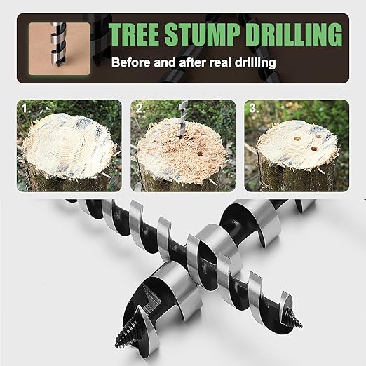 7/8 inch x 11.8 inch Auger Drill Bit for Wood,Hex Shank Ship Auger Bit for Soft Wood, Hard Wood, Plastic, Composite Materials and DIY Projects
