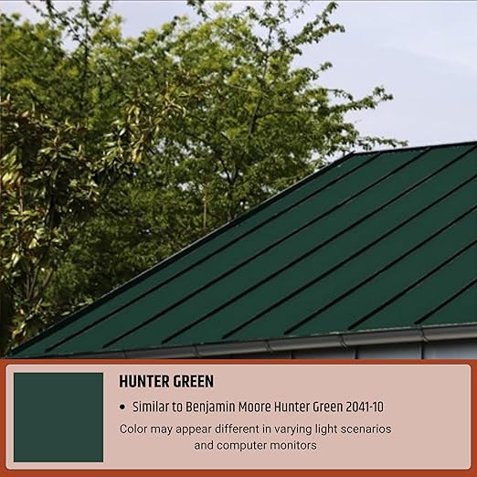 Liquid Rubber Color Waterproof Sealant - Elastomeric Roofing Coating for Flat or Slope Roofs & Foundations - DIY Paint & Leak Repair Membrane Compatible with Metal & Concrete - Hunter Green, 1 Gallon