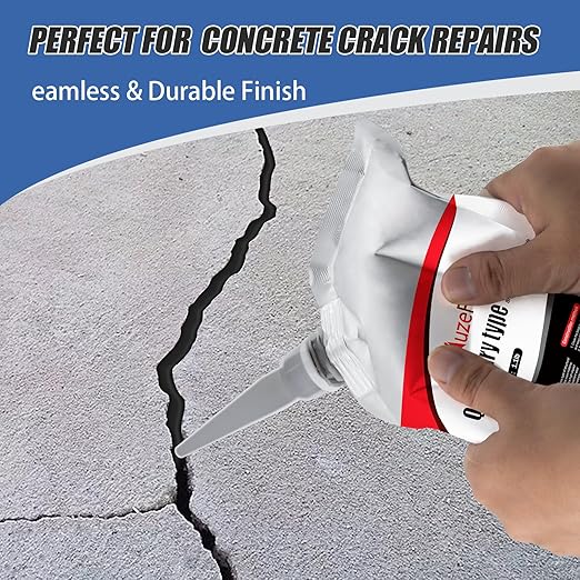 Asphalt Crack Filler, Asphalt Concrete Crack Repair Sealant, Waterproof Self-Leveling Crack Filler for Outdoor Cracks, Driveways, and Sidewalks(2 Pack,2.21LB)