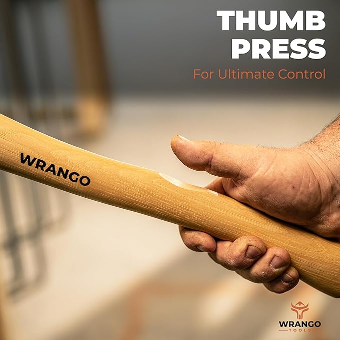 Wrango Tools Titanium Nailing Hammer – 14oz Head, 14.5in Wood Handle, Smooth Face, 38mm Diameter Pole