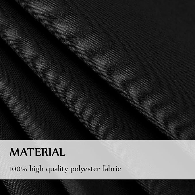 Rectangle Tablecloths 90x132 Inch 8 Pack Black Tablecloth for 6ft Washable Decorative Linen Polyester Table Cloths for 8ft Dining Table Banquets Buffet Parties and Wedding