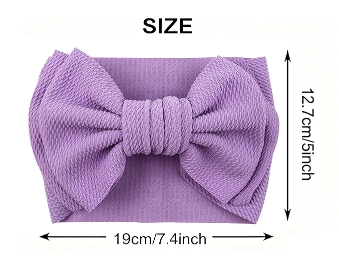 Bows for Baby Girls Headband, Newborn Bows Headbands Baby Hair Bows Hairbands Hair Accessories.(FD104) (Burgundy Lavender)