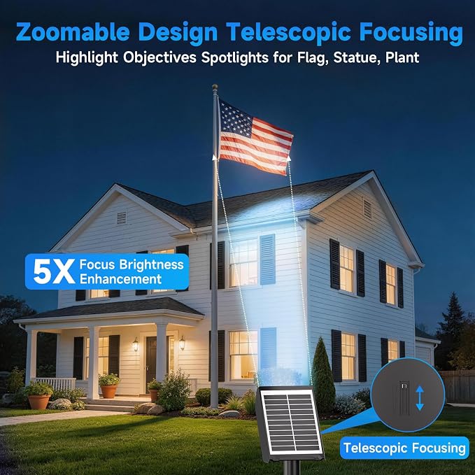 RGB Solar Spot Lights : 2 IN 1 Solar Lights Outdoor with 8 Lighting Modes & PC Light Guide Column for Tree Garden Yard Pathway | RGB Color Changing Landscape Lights | IP65 Waterproof | 12 Pack