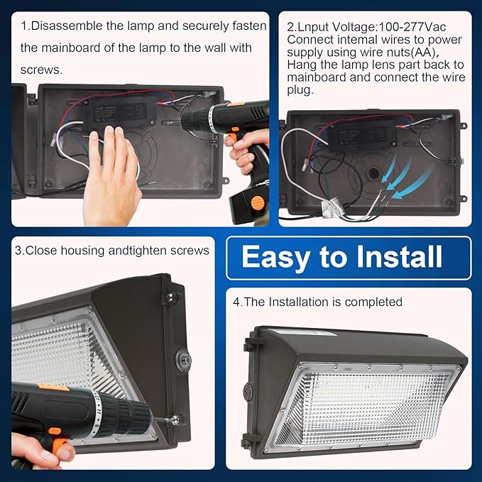 120W LED Wall Pack Light with Dusk to Dawn Photocell,18000LM 5000K Daylight,AC100-277V Input,800W HPS/HID Replacement, Warehouses,Industrial,Building Perimeters,Garden Garage,ETL Listed,
