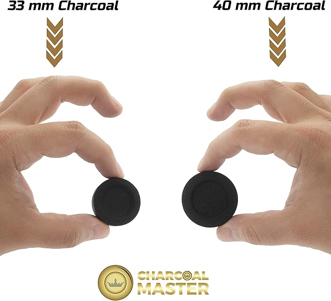 Coal Instant Light – Incense Instant Coal Disks – Coal Tablets – Charcoal Disks – Set of 400 Coal Rolls – 40 mm Quick Light Charcoal Briquettes – Natural Coal Disks – Slow Burn and Low Smoke (400)