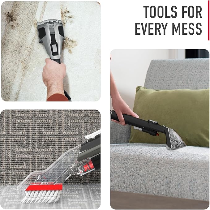 Hoover CleanSlate XL Deep Cleaning Carpet + Upholstery Spot Cleaner Machine with Specialized Tools, Permanent Stain Remover, Pair with Hoover Portable Spot Cleaner Solution