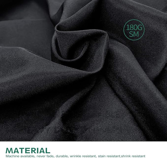 Surmente Black Tablecloth for Round Tables, 70-inch Round Table Cloths for Weddings, Banquets, or Restaurants