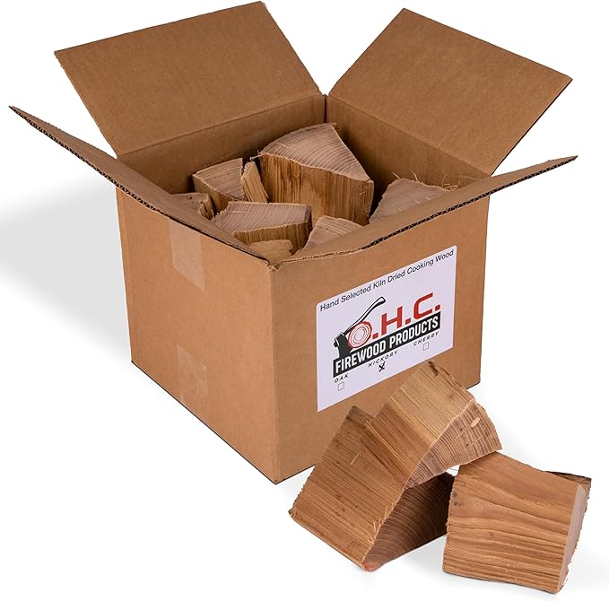 Kiln Dried Firewood, Oak Firewood, Safe, Consistent Cooking Wood, Hand-Selected Wood Chunks for Smoking Upto 12 Meals (Hickory)