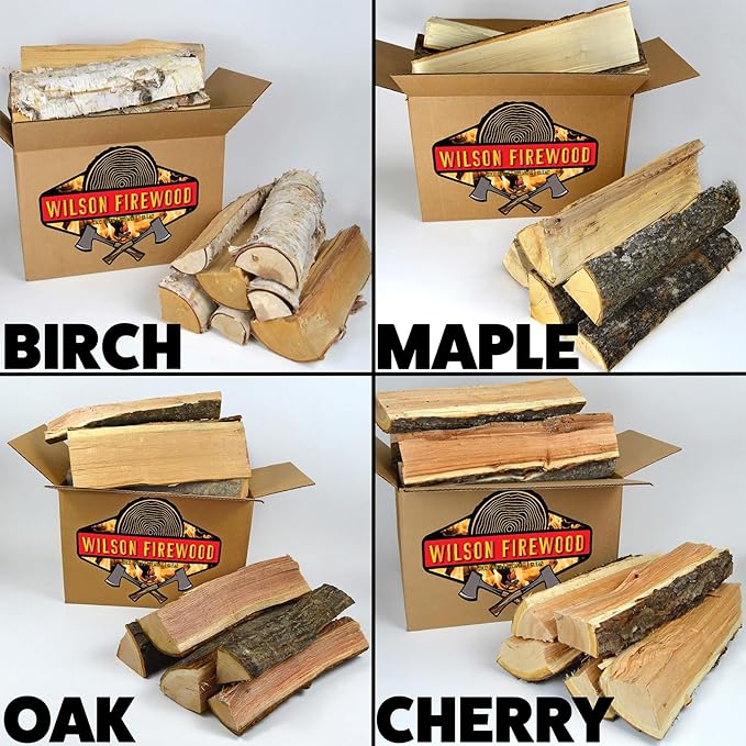Wilson Maple Split Firewood - Seasoned Natural Kiln Dried Fireplace, Fire Pit, Bonfire Logs (XL)