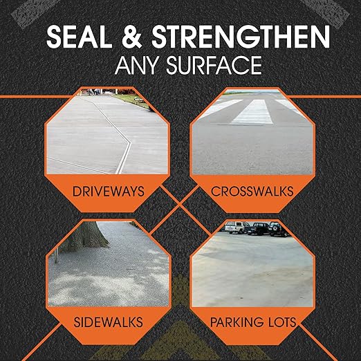 Roklin Systems Inc. FlexSet Rapid Concrete Repair Kit - Self-Leveling Epoxy Cement for Driveways, Foundations, Large Cracks, and Outdoor Repairs - Gray (3 Gallon)