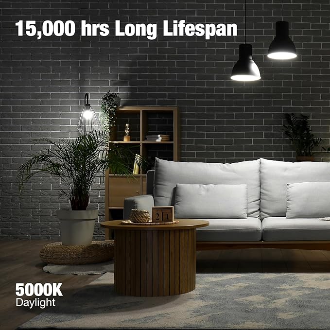 BUBO Ceiling Fan Light Bulbs 60 Watt Equivalent, 5.5W E12 LED Bulb Daylight 5000K, Fan Light Bulb, Small Base LED Light Bulbs 120V, Candelabra Base, Non-Dimmable, 10 Pack