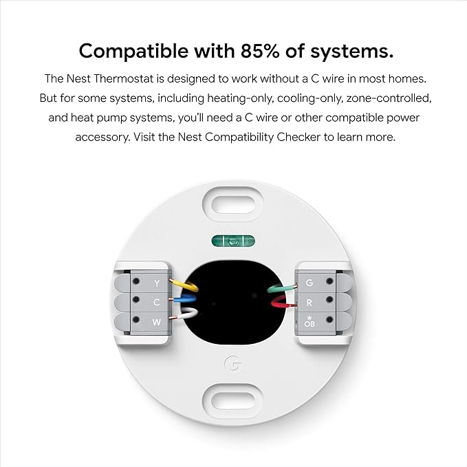Google Nest Thermostat - Smart Thermostat for Home - Programmable Wifi Thermostat - Sand