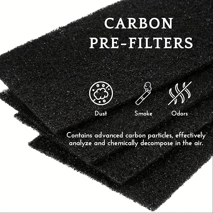 Nispira AER1 Filter Replacement for Holmes Air Purifier HAPF30AT HAP242-NUC, Odors Dust VOCs Remover, Total Air 2 True HEPA 4 Carbon Booster, 1.2 x 10 x 4.6 Inches