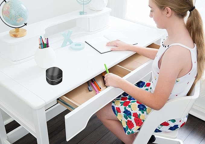 ODISTAR Desktop Vacuum Cleaner, Mini Table dust Sweeper Energy Saving,High Endurance up to 400 mins,360º Rotatable Design for Keyboard/Home/School/Office (Black Charging)