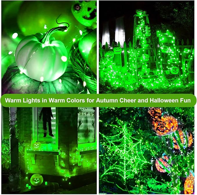 ZGWJ 24 Pack Fairy Lights Battery Operated, Green Twinkle String Lights 20 LED 7FT Mason Jar Lights Waterproof 3 Lighting Modes for Bedroom, Halloween, Christmas, Party Indoor and Outdoor Decoration
