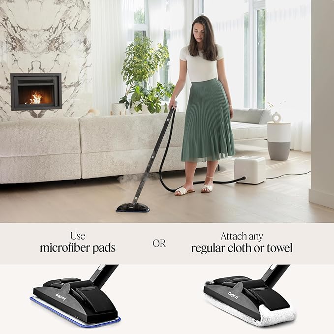 Dupray Neat Steam Cleaner, Multipurpose Steamer for Floors, Grout & Upholstery, Chemical-Free Cleaning, Long Run Time, 40-Piece Accessory Kit *Kills 99.9% of Bacteria & Viruses