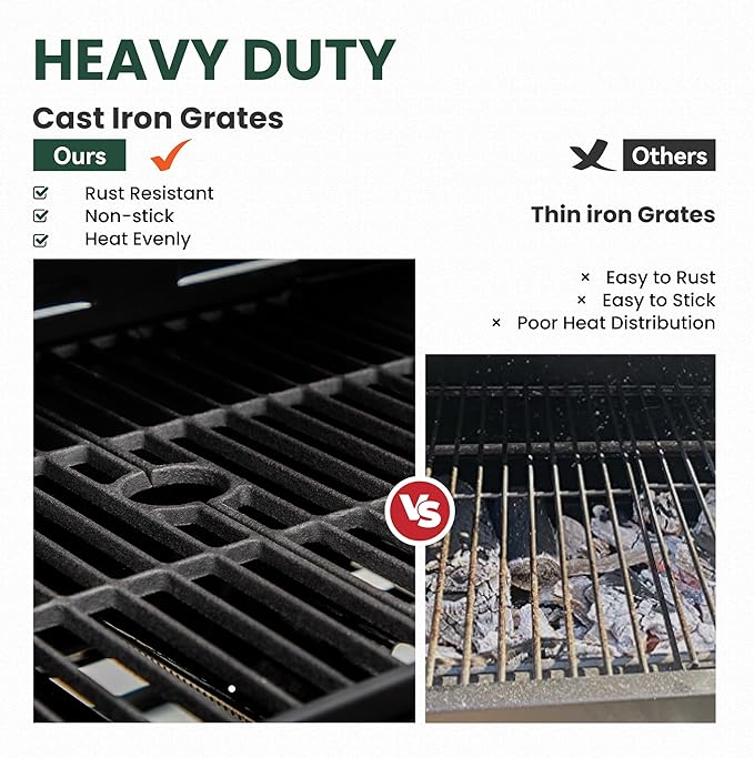 2 in 1 Propane Gas BBQ Grill with Side Burner & Porcelain-Enameled Cast Iron Grate, 4-Burner Flat Top Griddle, 46,700 BTU Outdoor Barbecue Propane Griddle Grill Combo for Camping, Patio, Backyard