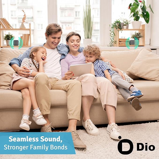 Dio Node Multiroom Wi-Fi Home Speakers (1-Pack), Works with Apple AirPlay 2 and Other Apple Devices, Immersive Sound System, Easy to Connect, Spotify Player
