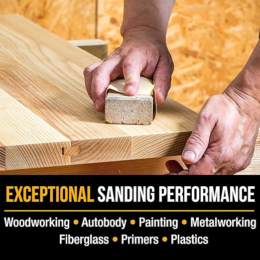 Dura-Gold Premium - 1000 Grit Gold - Hook & Loop Backing Longboard Continuous Sandpaper Roll, 2-3/4" Wide, 12 Yards Long - For Automotive Detailing, Fine Color Sanding, Long Board Sander, Hand Blocks