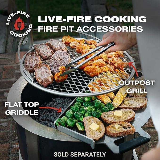 Breeo Smokeless Fire Pit (X Series 24, Corten Steel) | 27.5 inch Smokeless Firepit for Outside | 62 Pounds | Ideal for Families, Gifts for Dad | Compatible with Wide Range of Breeo Accessories