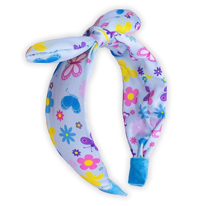 FROG SAC Rabbit Ear Headband for Girls, Knotted Toddler Bow Headbands for Kids, Cute Child Butterfly Knot Hair Bands for Toddlers, Hard Flower Head Band for Children, Daisy Girl Hair Accessories