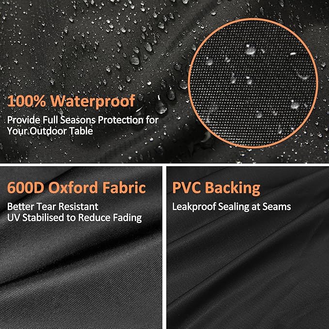 Grill Cover for Weber Searwood XL 600 Pellet Grill, 600D Heavy Duty Waterproof 3400146 Weber Searwood 600 Cover, Outdoor BBQ Accessory