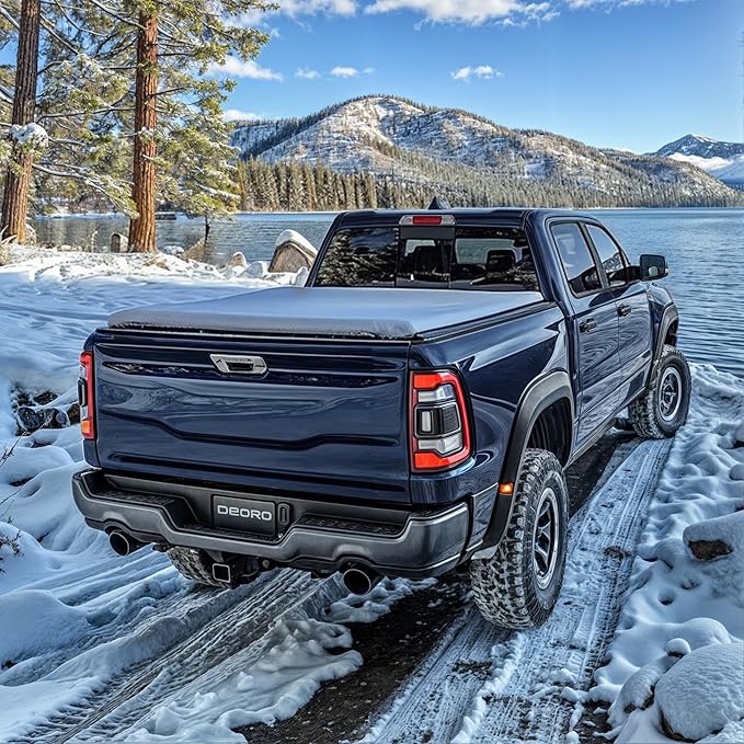OEDRO FRP Hard Tri-fold Tonneau Cover Fits for Chevy Silverado 1500 & GMC Sierra 1500 2007-2013 New Body Style 5.8ft Bed w/o Multi-Flex Tailgate, Weather-Resistant