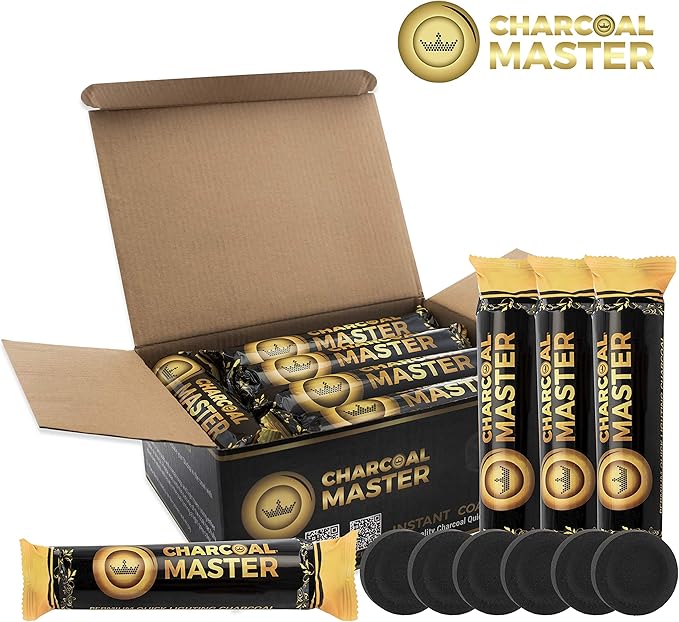 Coal Instant Light – Incense Instant Coal Disks – Coal Tablets – Charcoal Disks – Set of 400 Coal Rolls – 40 mm Quick Light Charcoal Briquettes – Natural Coal Disks – Slow Burn and Low Smoke (400)