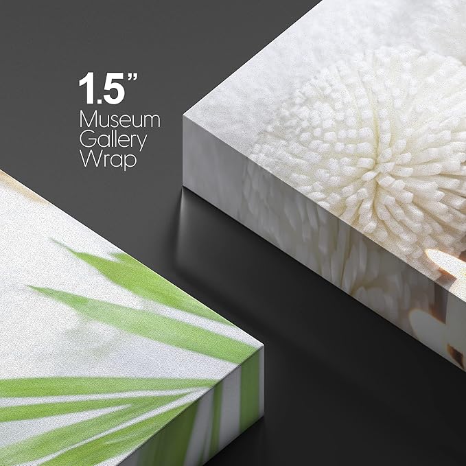 wall26 Canvas Print Wall Art White Soap and Lily at The Spa Nature Wilderness Photography Realism Rustic Scenic Relax/Calm Multicolor Zen Colorful for Living Room, Bedroom, Bathroom, Office - 24"x36"
