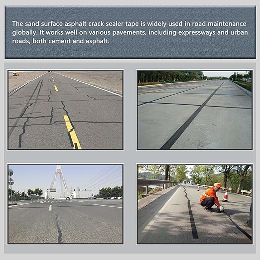 Innovative Upgraded Asphalt Crack Sealer and Joint Repair Tape - Handles Temp Extremes, Efficient Road Repair, Improved Version, Torch Not Required (1.2in * 30ft)