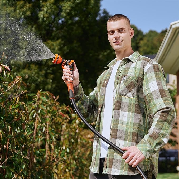Giraffe Tools Garden Leader Hose 5/8 inch x 5ft, Short Water Hose Heavy Duty, Flexible, Lightweight Hybrid Hose with Swivel Handle, Male to Female Fittings
